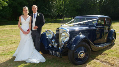 Wedding with vintage car hire